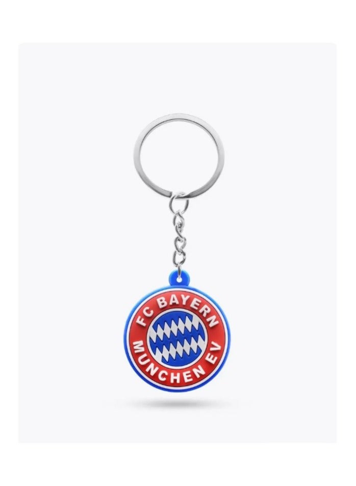 MARIO DRAFTS FC Bayern München Football Club Logo Keychain, Metal Chain, Blue and Red - Image 5