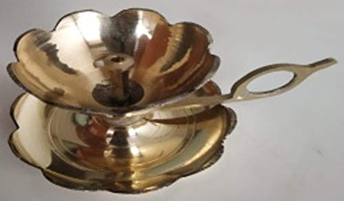 Shubhkart Aarti & Diya Lamp/ Oil Lamp with a Supportive Handle for Puja & Other Religious Rituals | Home Décor, Office & Temples | Festive Gifts - Image 1