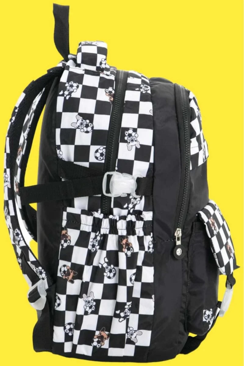 تيزجيلسين Unisex Waterproof Checkered Colorful School Bag Backpack