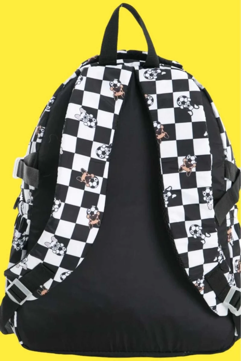 تيزجيلسين Unisex Waterproof Checkered Colorful School Bag Backpack