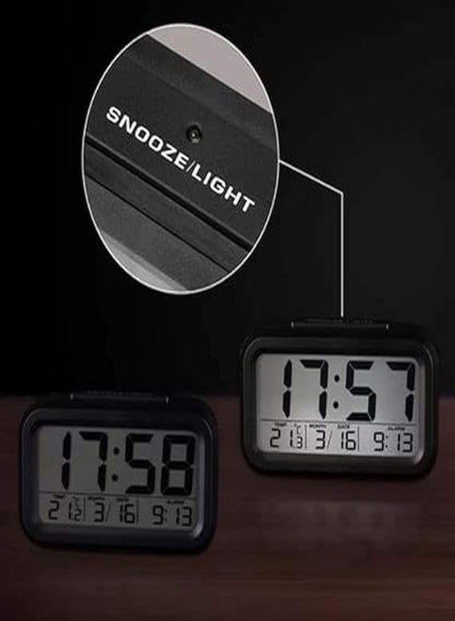 MAKE A WISH Digital Alarm Clock with Automatic Sensor, Date and Temperature Display, Table Clock for Students, Home, Office, Corporate Use (Black Digital) - Image 5