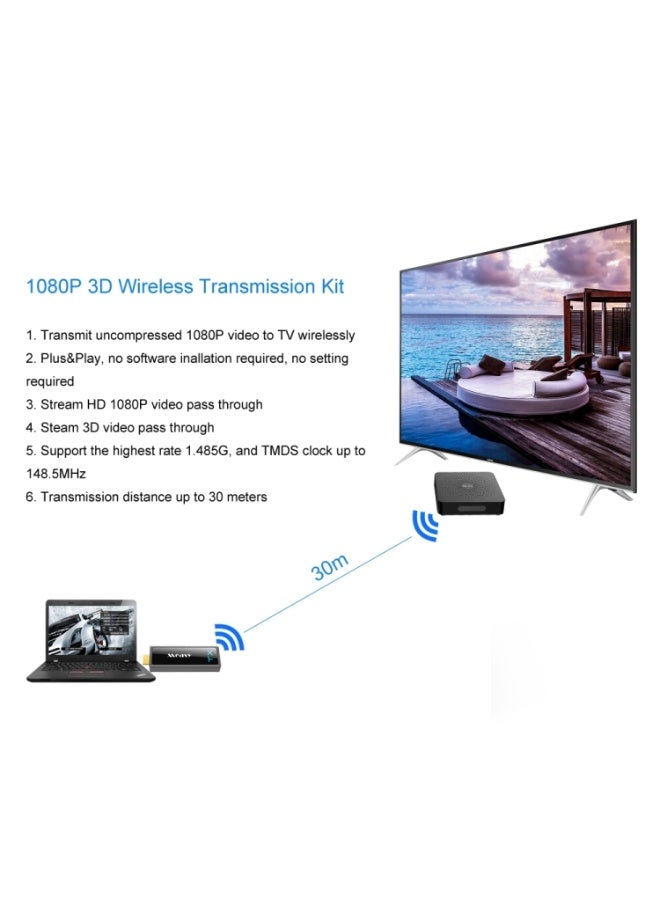 Measy W2H Mini2 60GHz Wireless HDMI Kit – Full HD 1080P 3D Transmission, 30m Range - Image 2