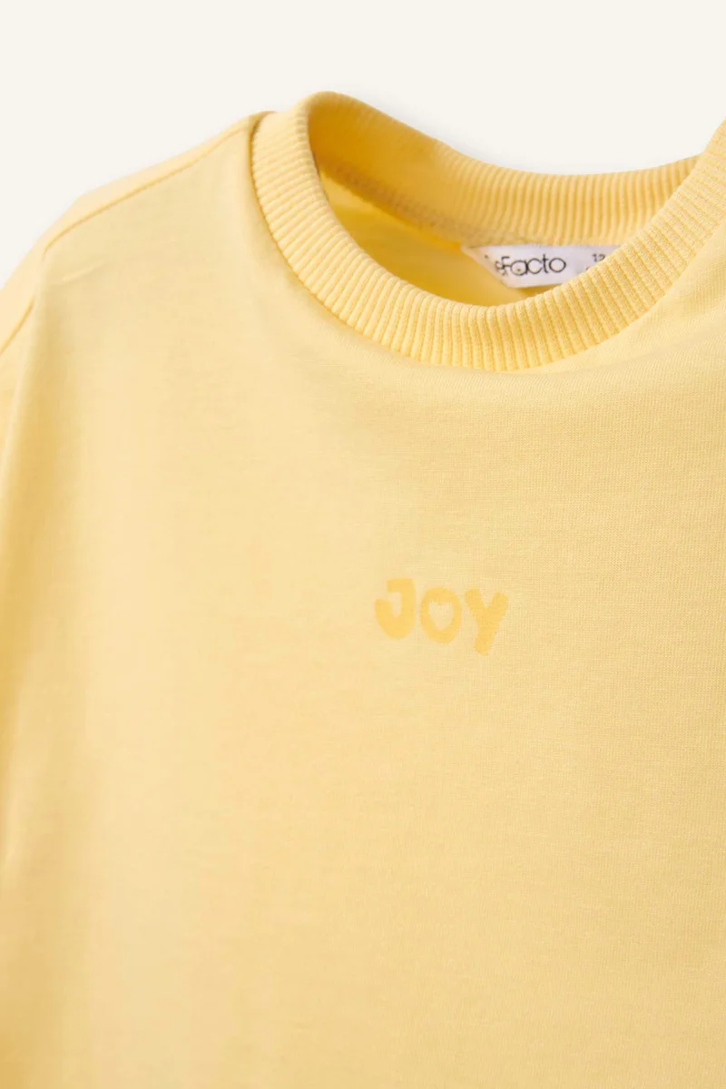ديفاكتو Regular Fit Slogan Short Sleeve T-Shirt
