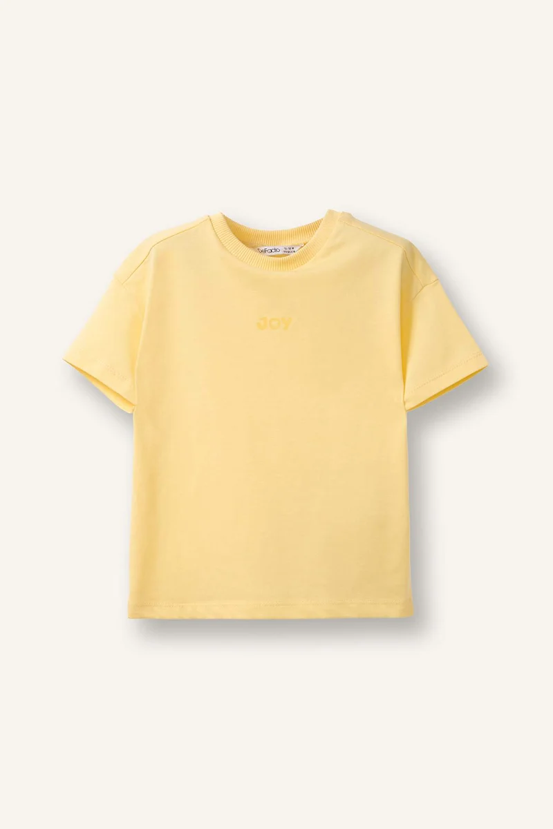 ديفاكتو Regular Fit Slogan Short Sleeve T-Shirt