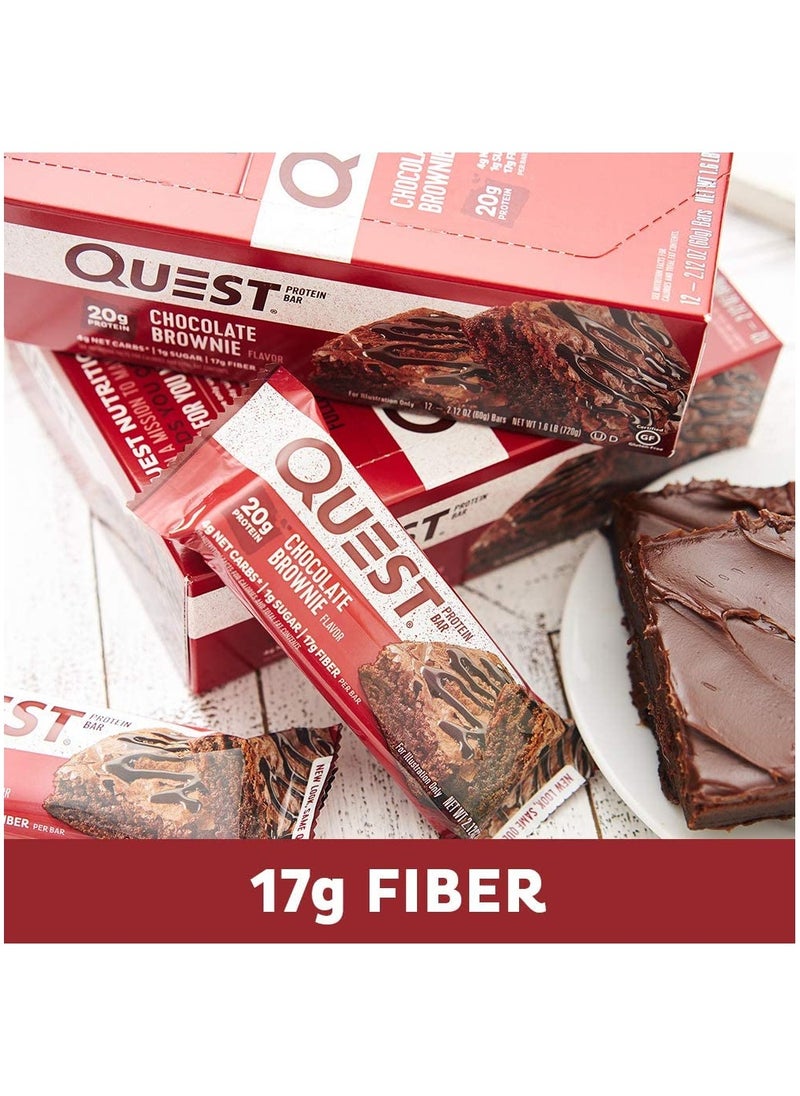 QUEST NUTRITION - 12-Piece Protein Bars  Chocolate Brownie - Image 1