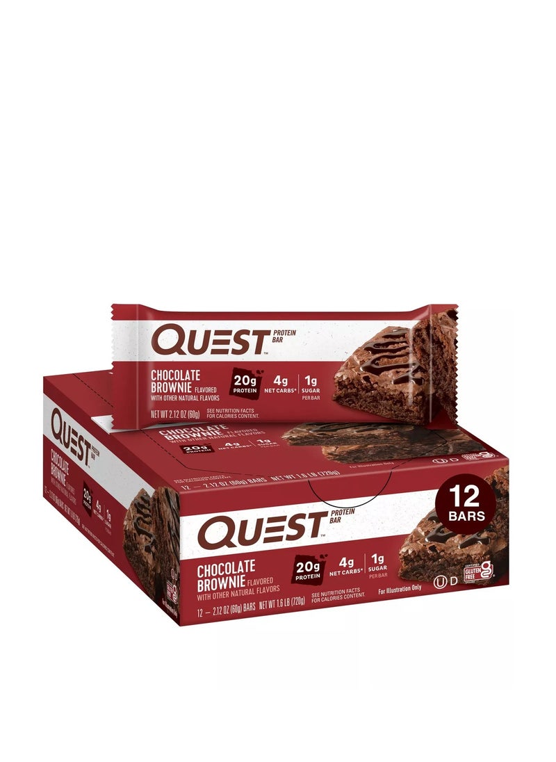 QUEST NUTRITION - 12-Piece Protein Bars  Chocolate Brownie - Image 1