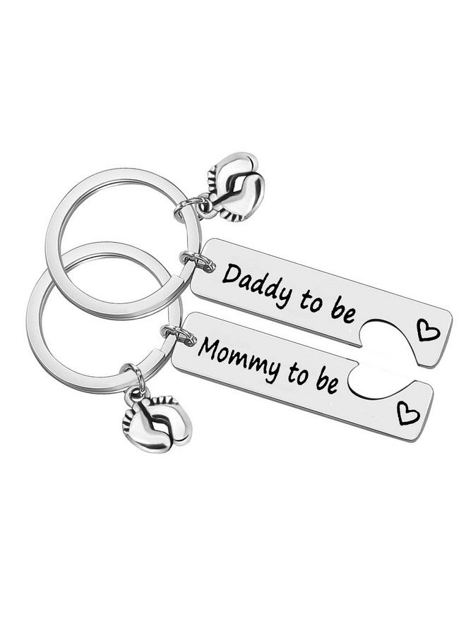 Xiahuyu Pregnancy Announcement Gifts New Parents to Be Gifts Mommy and Daddy to Be Gifts First Time Mom Dad Gifts Baby Announcement Gifts New Mom New Dad to Be Gifts with Baby Footprint Charm - Image 1
