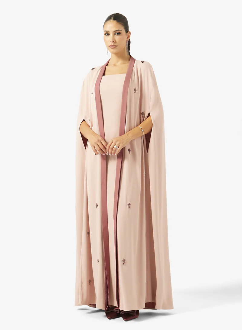 اكاديا فاشن TWO TONE ABAYA CREPE DRESS