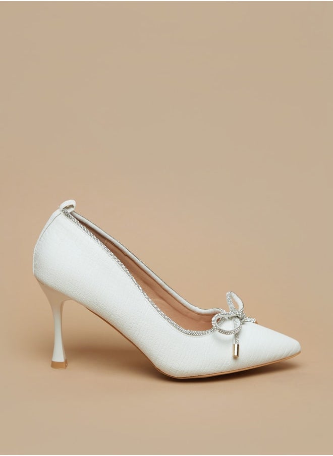 Flora Bella By Shoexpress - Women's Embellished Slip-On Pumps with Stiletto Heels - Image 1