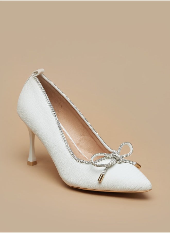 Flora Bella By Shoexpress - Women's Embellished Slip-On Pumps with Stiletto Heels - Image 1