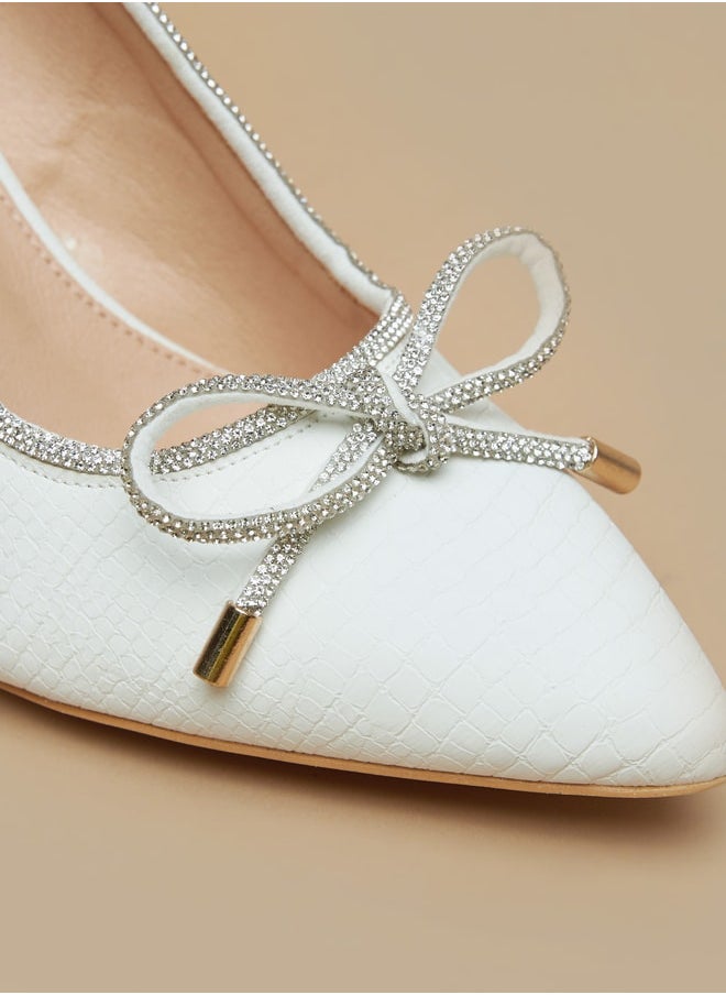 Flora Bella By Shoexpress - Women's Embellished Slip-On Pumps with Stiletto Heels - Image 1