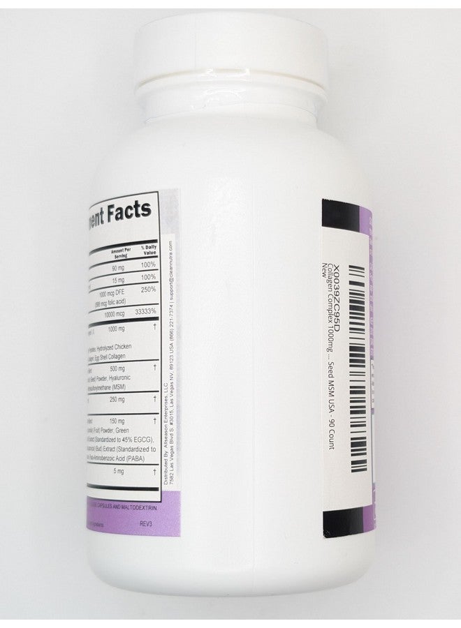 Clean Nutraceuticals Clean Nutraceuticals Collagen Pills 1000mg Biotin 10000mcg Keratin Saw Palmetto 2500mg Hyaluronic Acid - Hair Skin & Nails Vitamins & DHT Blocker with Vitamin E Folic Acid Pumpkin Seed MSM - 2Pack - Image 5