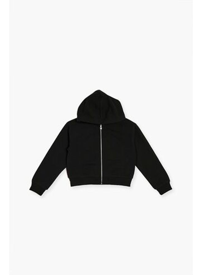 FOREVER 21 Fleece Zip-Up Hoodie 