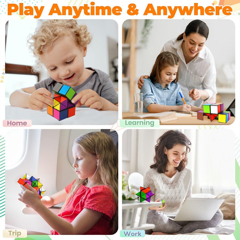 Euclidean Cube Star Cube Magic Cube Set, 2 in 1 Yoshimoto Cube for Kids and Adults, Toy for Boys and Girls Ages 8-12 - Image 5