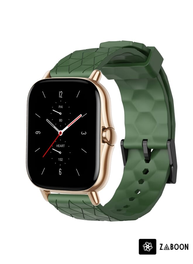 Zaboon Watch Band For Amazfit GTS 2 20mm Football Pattern Solid Color Silicone - Image 1