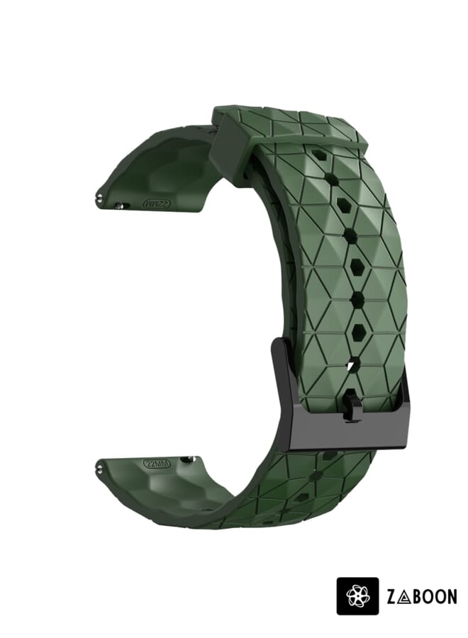 Zaboon Watch Band For Amazfit GTS 2 20mm Football Pattern Solid Color Silicone - Image 2