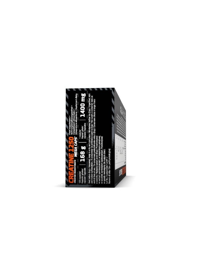 Olimp Creatine 1250 Mega Caps | Creatine Monohydrate | Super Micronized Formula | Strength + Muscle Growth | 120 Capsules - Image 3