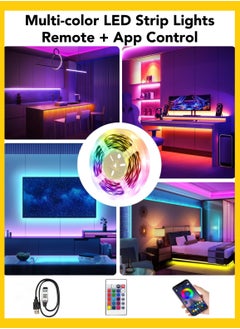 15M LED Strip Lights for Christmas Home Decor, Flexible Multicolor Decorative String Lights Strips for Indoor Decoration TV Cabinet Bedroom Living Room Gaming Computer Parties Balcony Garden Bar Car Hotel