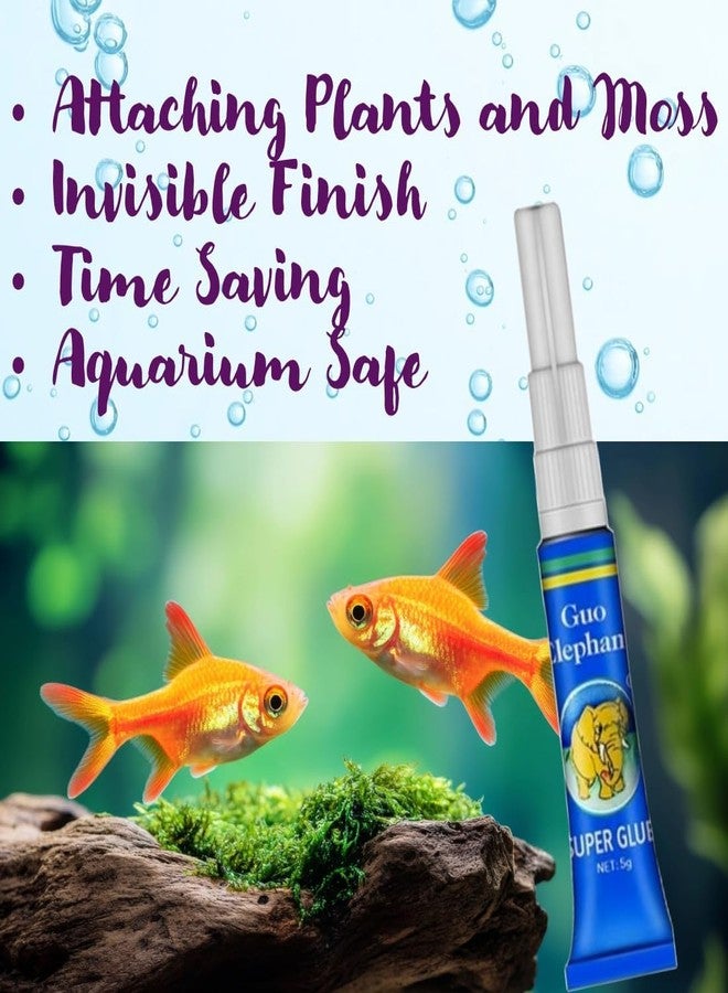 Scroll Store Instant Elephant Aquascaping glue 5g Pack of 2 | For Aquarium Rocks, Driftwood, Plants 10g - Image 4
