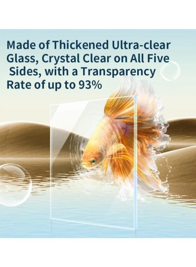 YEE سطح المكتب الخلفي الترشيح خزان الأسماك الصغيرة حوض السمك البيئي مع ضوء LED - Image 5