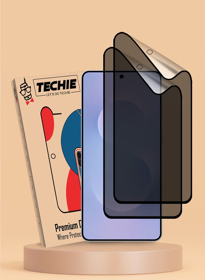 Techie 2 Pack Samsung Galaxy S25 Edge Privacy Screen Protector - Full Cover Matte Ceramic Privacy Screen Protector, Explosion Proof, Anti Bubble Anti-Fingerprint Easy Installation - Image 1