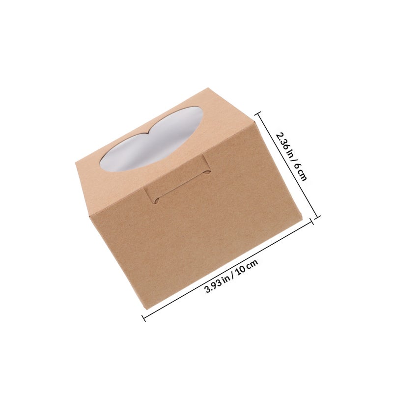 📦 صندوق تعبئة كيك بنوافذ على شكل قلب للحلويات والمخبوزات - Image 2