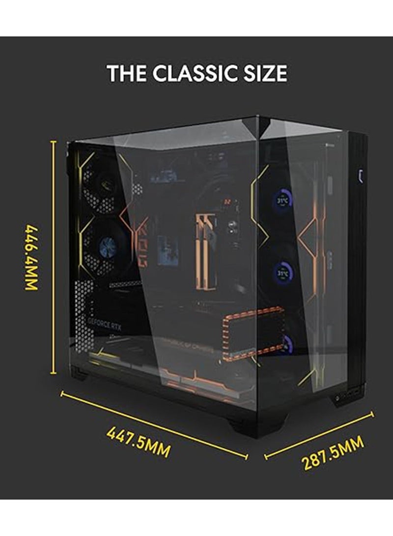 انفني ارك حاسوب ألعاب INFINIARC RTX 5060 المكتبي (صندوق Lian Li O11D VISION، لوحة أم B860 DS3H، بطاقة RTX 5060 بسعة 8 جيجابايت، معالج Intel Core Ultra 5، ذاكرة RAM بسعة 16 جيجابايت DDR5، قرص SSD M.2 بسعة 1 تيرابايت، مبرد سائل أسود ARGB بحجم 360 مم، مزود طاقة 650 واط برونزي، ويندوز برو) أسود - Image 3