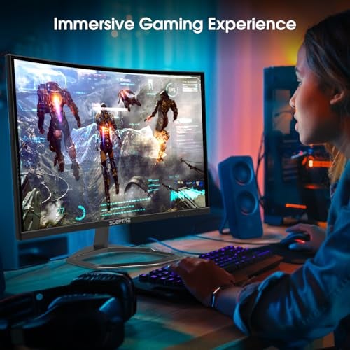Sceptre New! Sceptre Curved 24.5-inch Gaming Monitor up to 240Hz 1080p R1500 1ms DisplayPort x2 HDMI x2 Eye Care Build-in Speakers, Machine Black 2026 (C255B-FWT240 Series) - Image 4