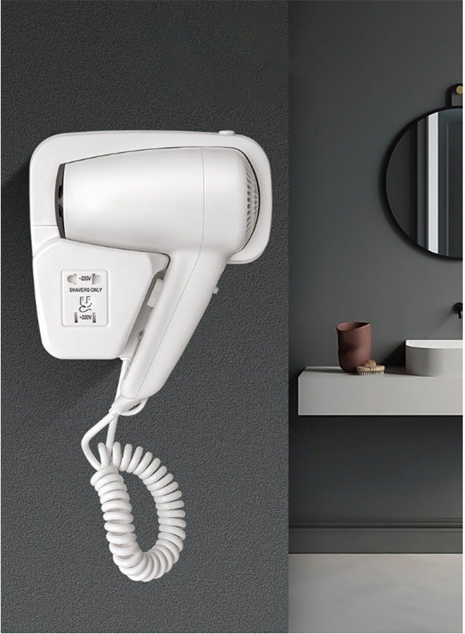 Arabest 1200W Wall Mounted Hair Dryer,Installable Hair Dryer,Professional Hair Dryer,Suitable for Hotel Bathroom Home and TravelProfessional 1300w Wall Mounted Hair Dryer Professional Suitable For Hotel Bathroom Home And Travel - Image 2