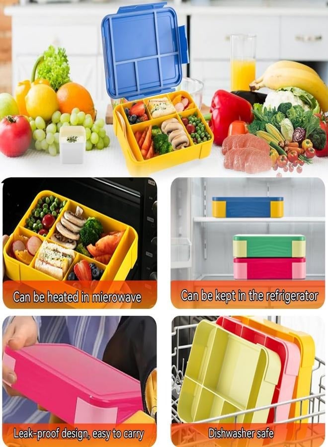 iMissiu Lunch Box for Kids, Adult Lunch Box for Teens with 5 Compartments, Reusable, Suitable for School Business, Dining Out - Image 3