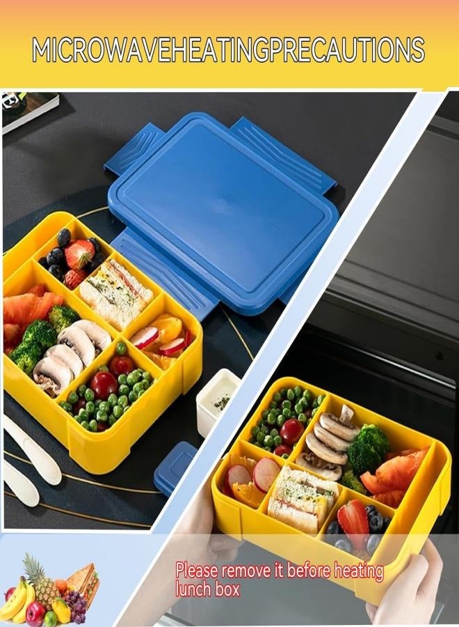iMissiu Lunch Box for Kids, Adult Lunch Box for Teens with 5 Compartments, Reusable, Suitable for School Business, Dining Out - Image 4