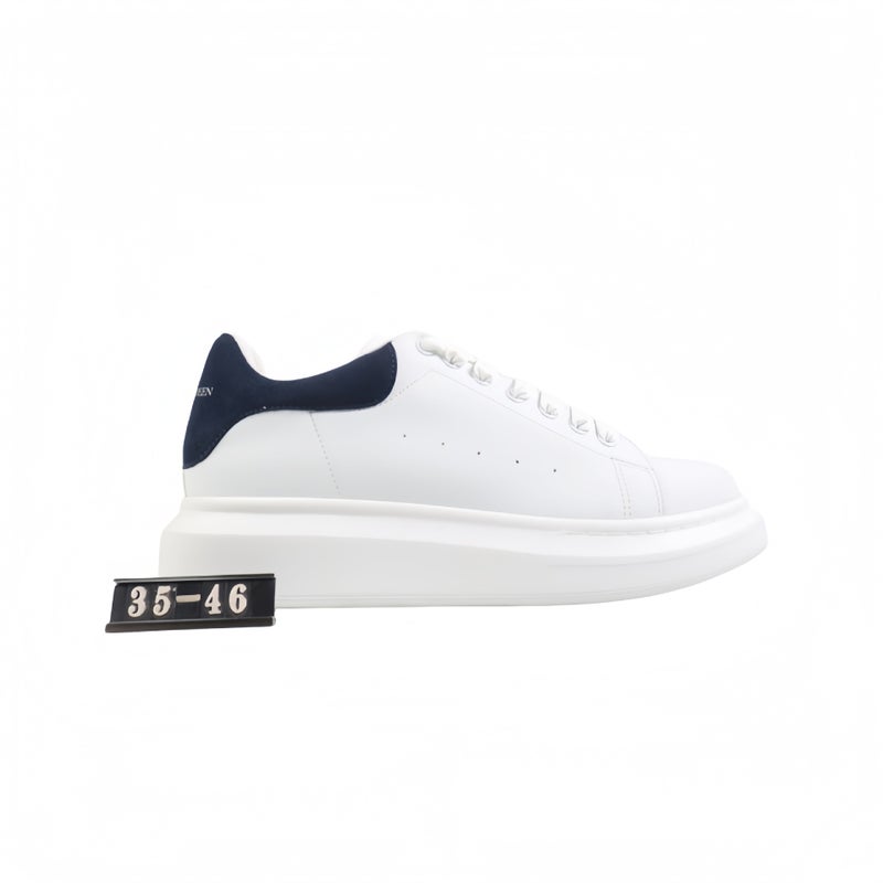 Classic White Unisex Couple Sneakers with 5cm Hidden Height Increase - Casual Low-Top Shoes for Men and Women