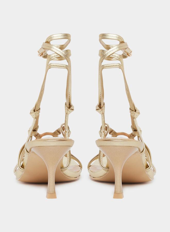 Raid Danika Knot Tie-Up Sandals with Ring Detail - Image 4