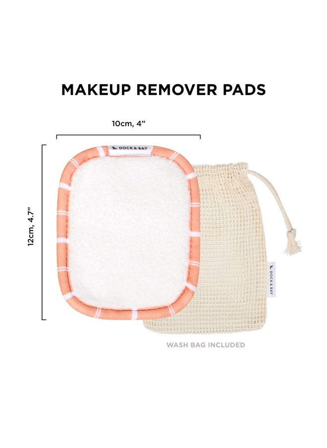 Dock & Bay Reusable Makeup Pads Face & Skin Cleaner Ultra Soft Washable 3 Pack With Included Wash Bag (12X10Cm) Peppermint Pink  - Image 3