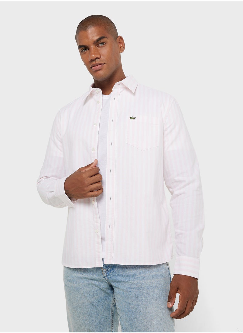 LACOSTE - Regular Fit Button Down Shirt - Image 1