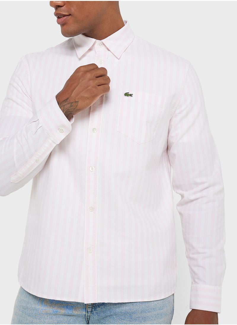 LACOSTE - Regular Fit Button Down Shirt - Image 1