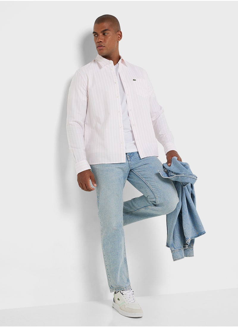LACOSTE - Regular Fit Button Down Shirt - Image 1