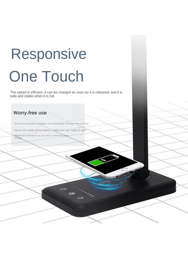New Wireless Charging Folding 5 Color Temperature 25 Brightness Adjustment Eye Protection LED Desktop Learning Work Desk Lamp