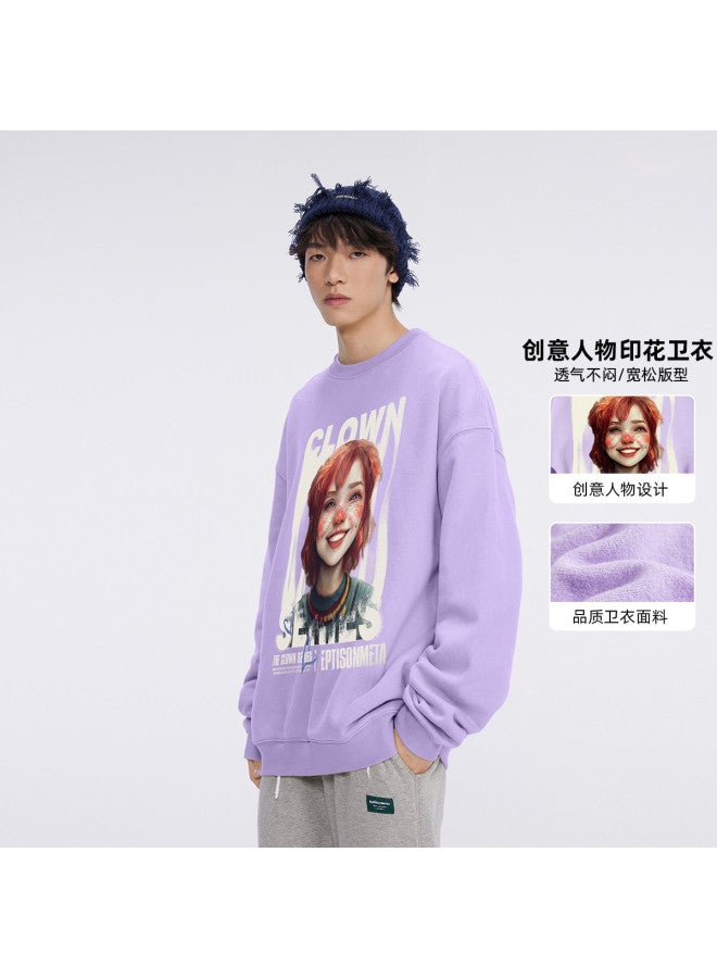 EPTISON Women's Spring Outfit Ideas Creative Print American-style Round Neck Loose Unisex Hoodie Men's Spring/autumn Couple's Style - Image 2