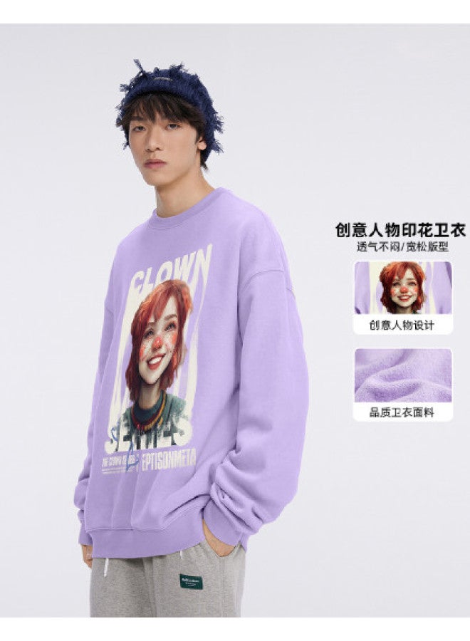 EPTISON Women's Spring Outfit Ideas Creative Print American-style Round Neck Loose Unisex Hoodie Men's Spring/autumn Couple's Style - Image 1