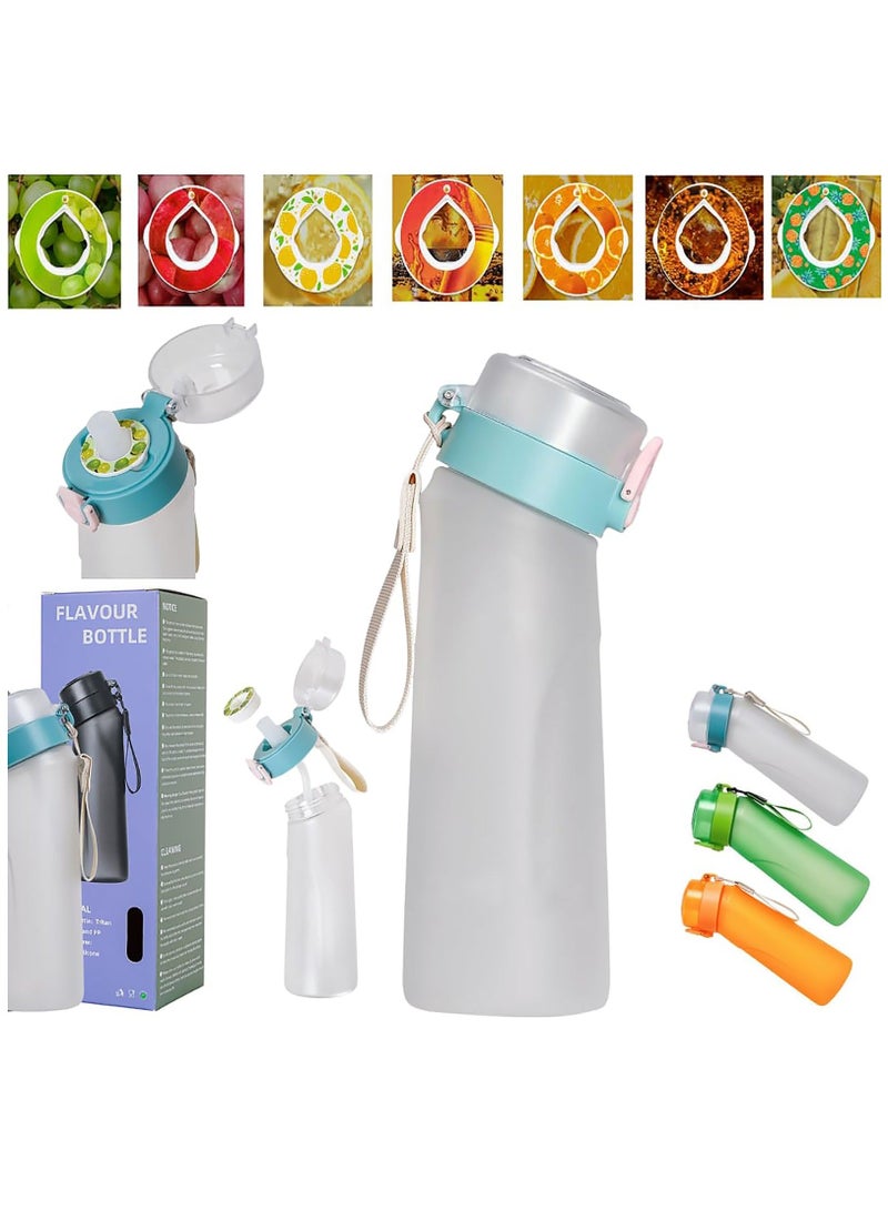 Captaintech Sports Air Water Bottle BPA Free Starter up Set Drinking Bottles,750ML Fruit Fragrance Water Bottle, with 7 Flavour pods%0 Sugar Water Cup, for Gym and Outdoor Gift - Image 1