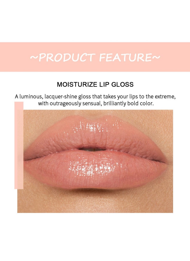 Handaiyan - Lip Gloss Set 6 Pcs Hydrating Moisturizing Long Lasting High Glossy Light Stain Super Shiny Balm Oil Tinted Treatment Glow Glass Shine Makeup Colored Bright Lifter For Women Girls - Image 1