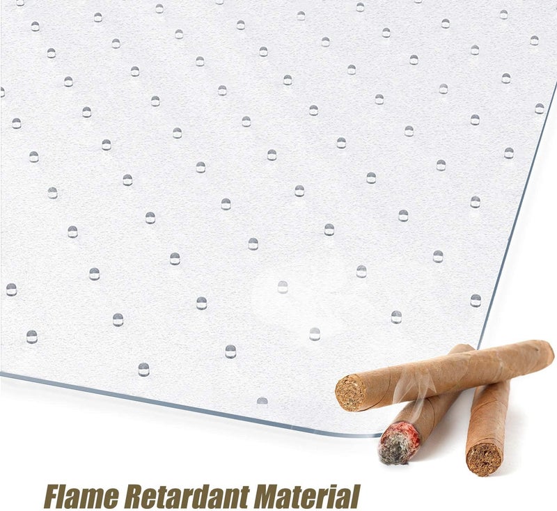 Kuyal Office Chair Mat for Carpets,Transparent Thick and Sturdy Floor Mats for Low and No Pile Carpeted Floors, with Studs (36" X 48" Rectangle) - Image 4