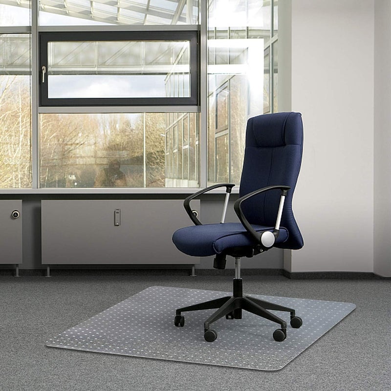 Kuyal Office Chair Mat for Carpets,Transparent Thick and Sturdy Floor Mats for Low and No Pile Carpeted Floors, with Studs (36" X 48" Rectangle) - Image 1