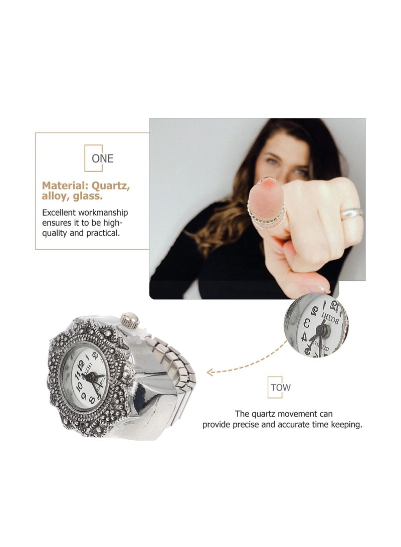 KASTWAVE Ring Watches, KASTWAVE Women Finger Watch Quartz Finger Ring Watches Watch Rings for Men Women Finger Ring Watch Creative Quartz Watch Retro Watch Quartz Wristwatch Gifts for Ladies (1pc)  - Image 4