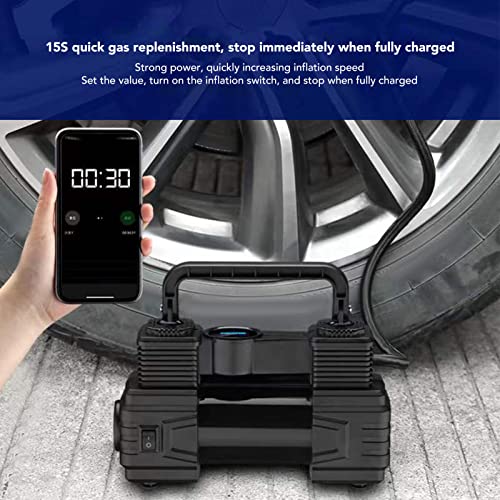 Eujgoov 120W Car Tire Inflator, Digital Tire Inflator, Car Air Pump, Air Compressor Pump with LED Work Light 120PSI Compressor for SUV Truck RV MPV - Image 5