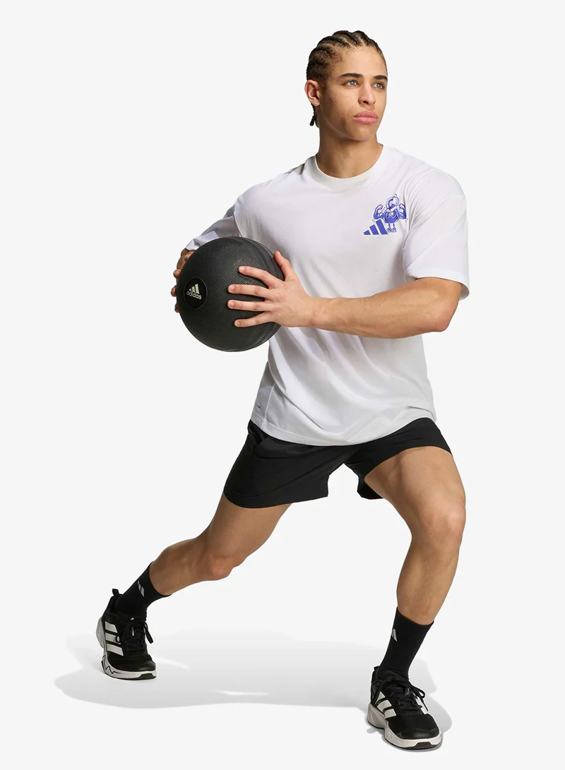 Adidas WHITE Climacool Fun Training Graphic T-Shirt for Men | Best Price UAE