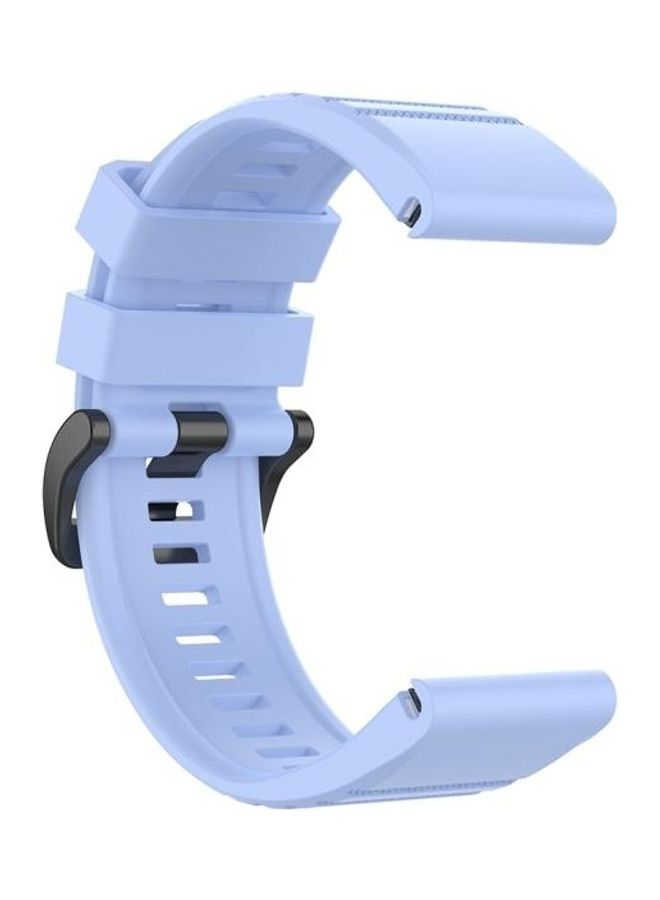 NIBEMINENT 26mm Quick Release Official Texture Wrist Strap Watchband with Plastic Button For Garmin Fenix 6X Blue - Image 4