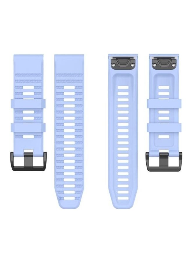 NIBEMINENT 26mm Quick Release Official Texture Wrist Strap Watchband with Plastic Button For Garmin Fenix 6X Blue - Image 5