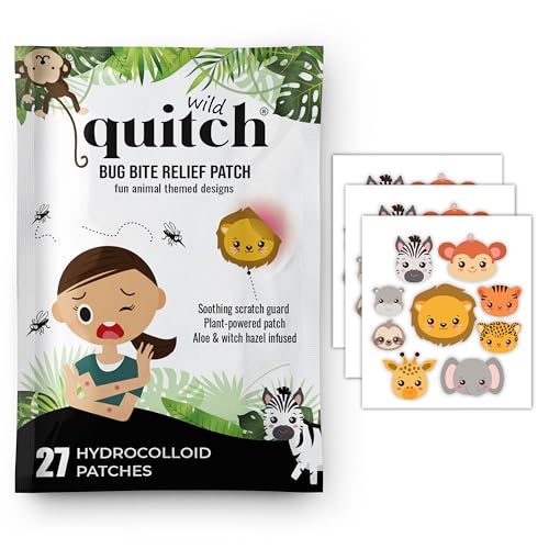 Quitch Mosquito Bite Relief Safari Animal Patches, Bug Bite Anti Itch Cream Alternative for Kids and Baby, Insect Bite Relief, After Bite Relief, Travel Essential for Summer Camp, Cruise and Outdoors - Image 1